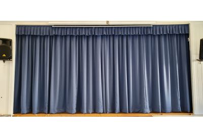 Blue Stage Curtains