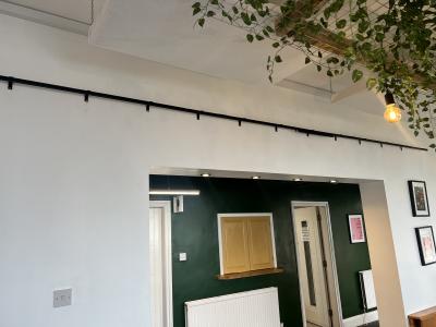 350cm Black Curtain Track