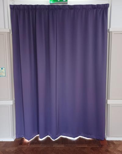 All the curtains are now up