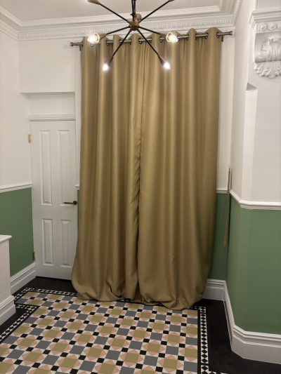 Happy with Door Curtains