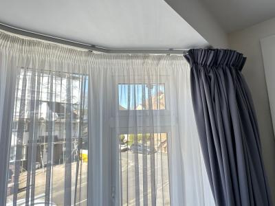 Excellent Bay Window Curtain Track