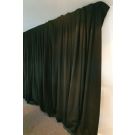 Black Wool 560gms Serge Acoustic Flame Retardant Curtains