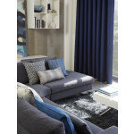 Blue acoustic bedroom curtains