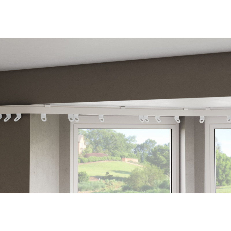 5M Heavy Duty Flexible Curtain Track Rail Ceiling or Wall Mounting