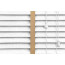 50mm Faux Wood Venetian Blinds Wood White Embossed Gold Ladder Tape