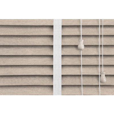 50mm Faux Wood Venetian Blinds Wood Calico Snow Ladder Tape