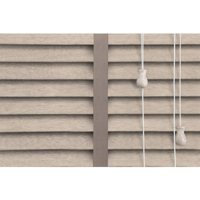 50mm Faux Wood Venetian Blinds Wood Calico Stone Ladder Tape