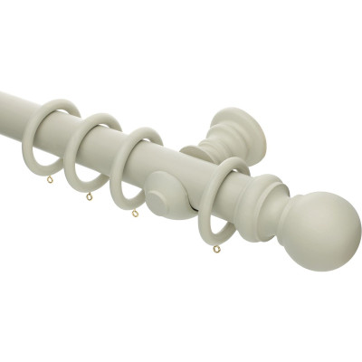 50mm Honister Wood Curtain Pole Set French Grey