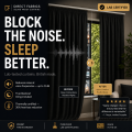 Soundproof - Window Curtain | ✅ Lab Certified | Reduces Outside Noise | Thermal | FR.