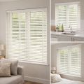 50mm Faux Wood Blinds - Wood Grain - White- White Ladder Tape