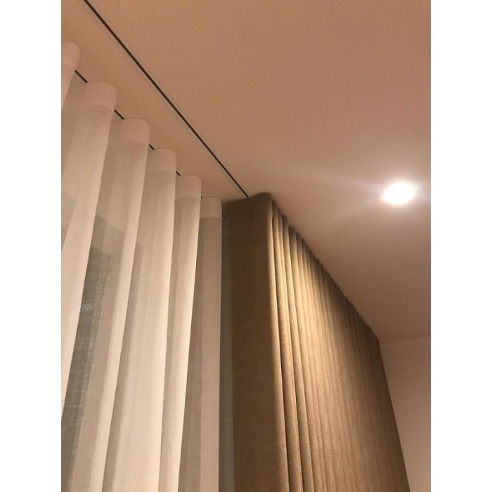 Recess Curtain Track Sunken in the Ceiling