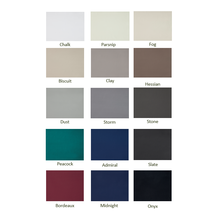 Serene UPDATED colour card 2026
