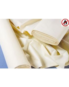 Flame Retardant Cotton Sateen Ivory Curtain Lining 137cm Wide