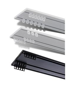 Multi Channel Flat Track System | MCT | Slim | Ceiling Mount | Wave | Single | Double | Triple | 40kg
