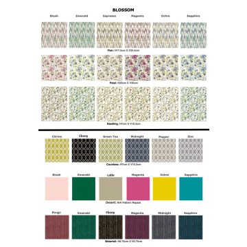 Blossom Print Range Flame Retardant Curtains