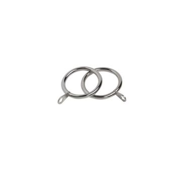 Chrome 28mm Curtain Pole Rings