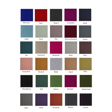 Coloured Wool Serge Acoustic 140cm Wide 465gms - British Made 40 Colours 