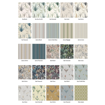 Tropical Flame Retardant Curtains