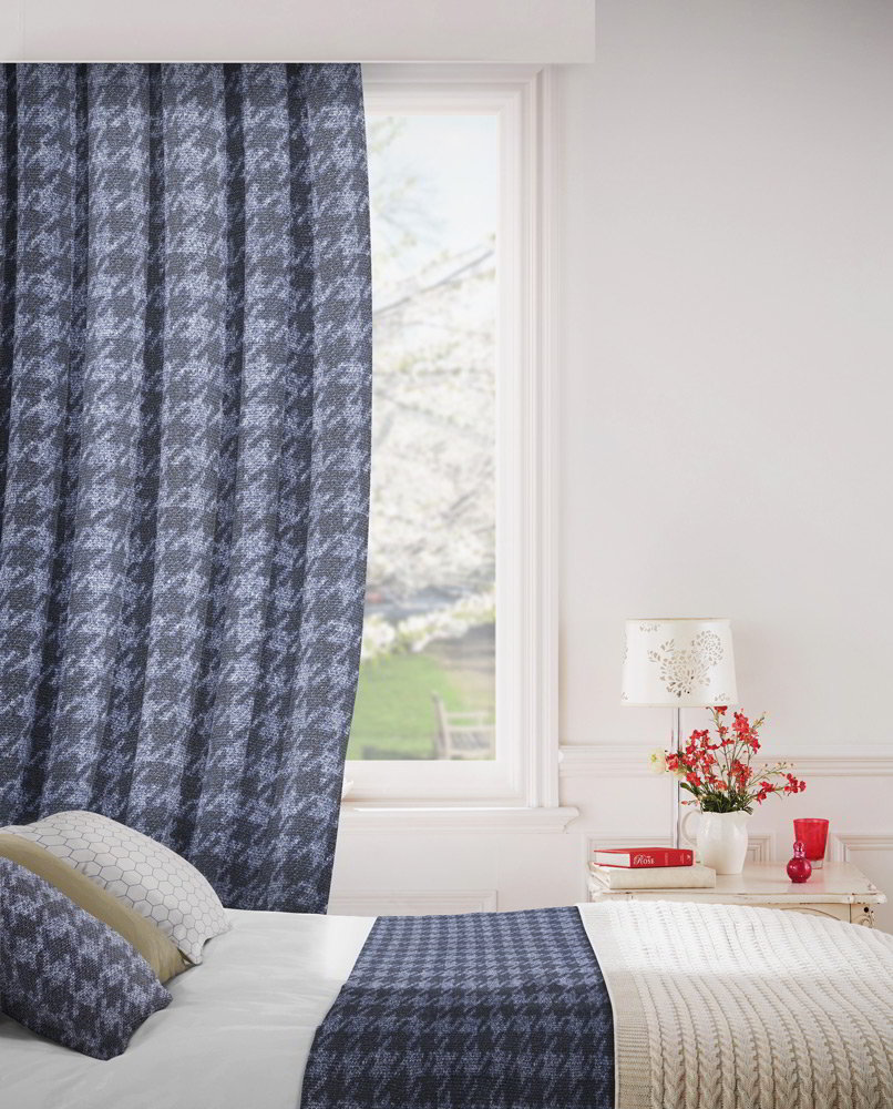Stella 192 Ink Fire Resistant Curtains :Direct Fabrics