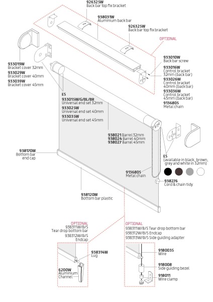 Roller Blind Components