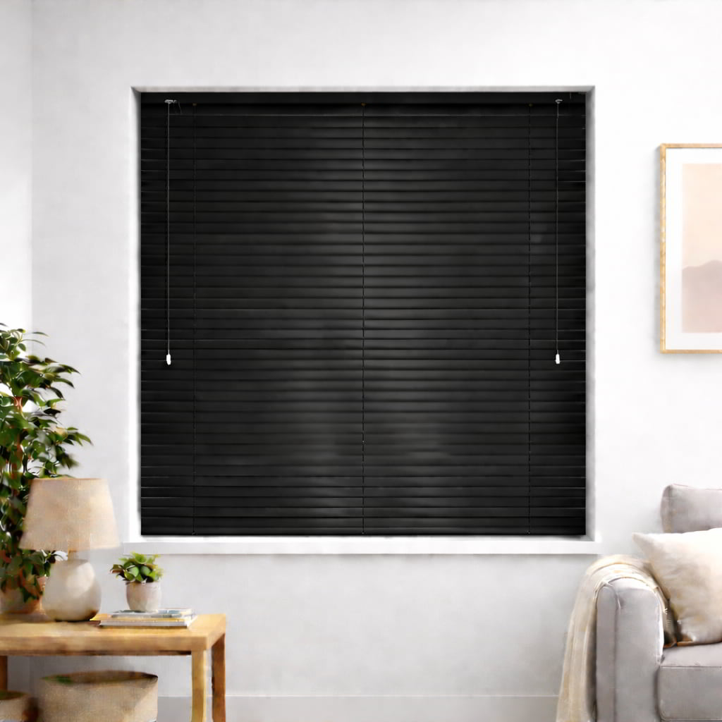 Black Matt 25mm metal venetian blind