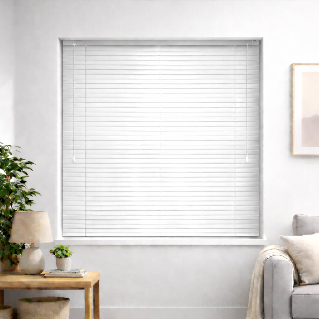 Bright White 25mm metal venetian blind