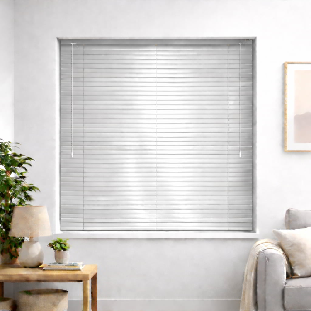 Silver 25mm metal venetian blind