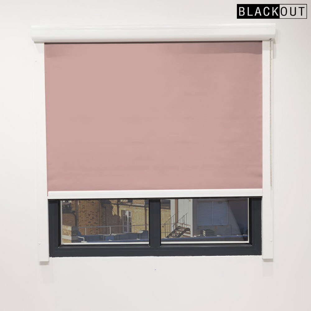 Cassette roller blind mockup in Dusty Pink