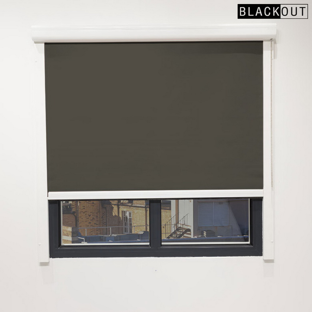 Cassette roller blind mockup in Graphite
