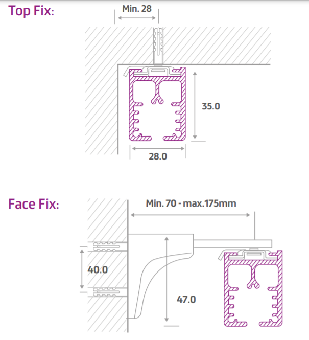 stage curtain track fixing